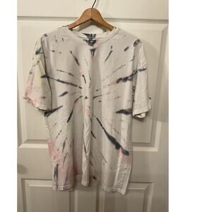 YoungLa Men's Multi-color Tie-Dyed Oversized Tee, M